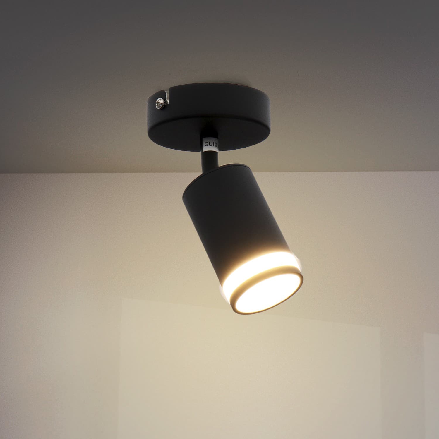 Lámpara de Techo Serie Black álamos 1 Focos Gu10
