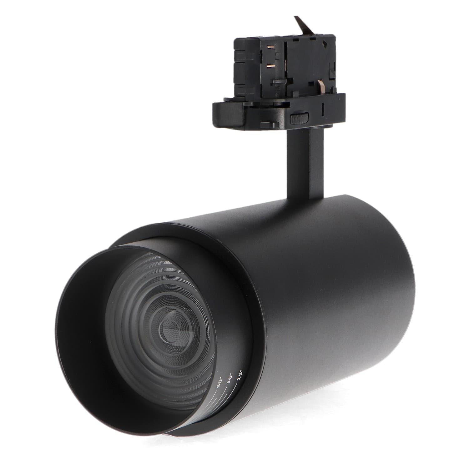 Foco Led Para Carril Black Bari 30W óptica Regulable Trifásico Cct