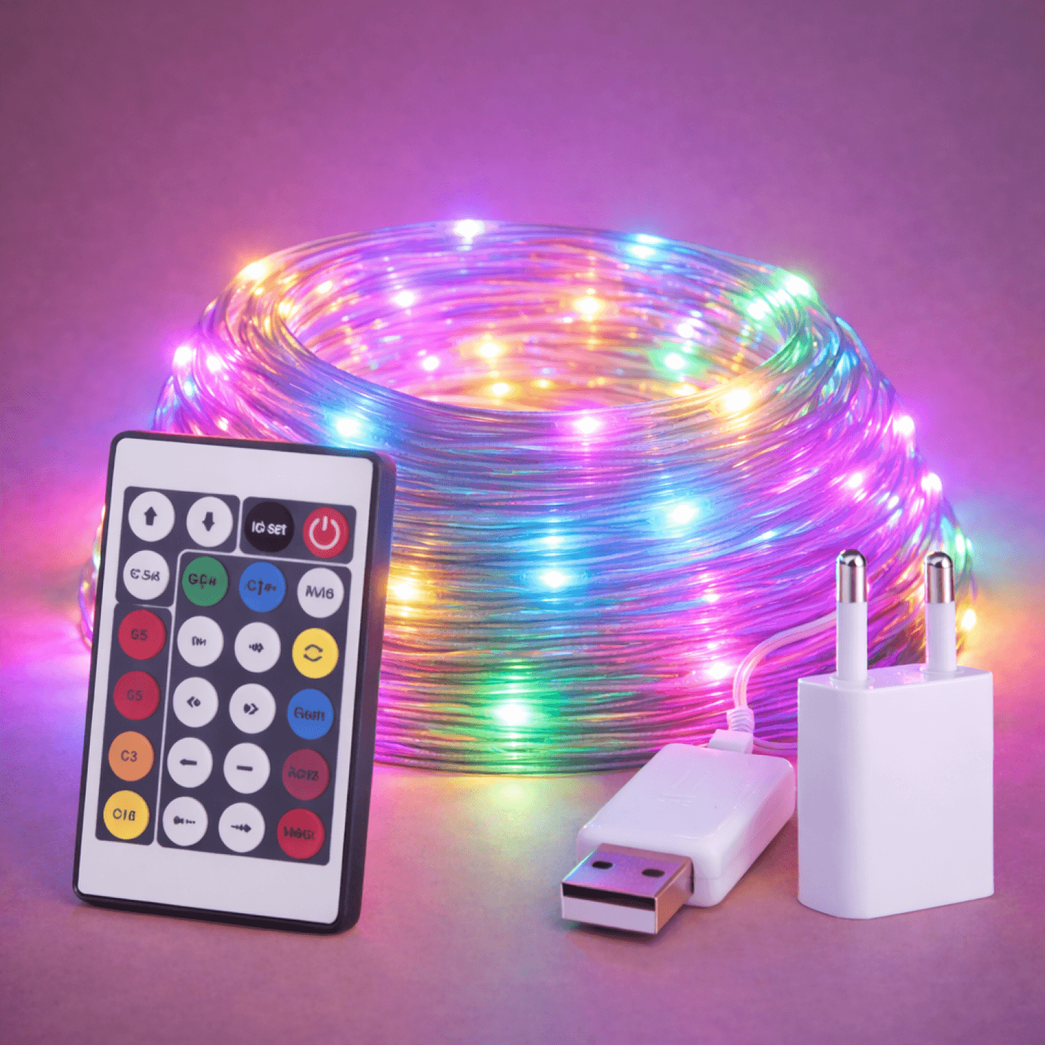 Guirnalda Exterior Led Con Usb 15M Rgb