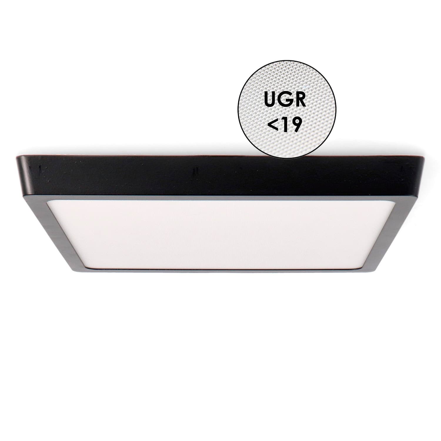 Panel de Superficie Negro Cuadrado 25W Cct