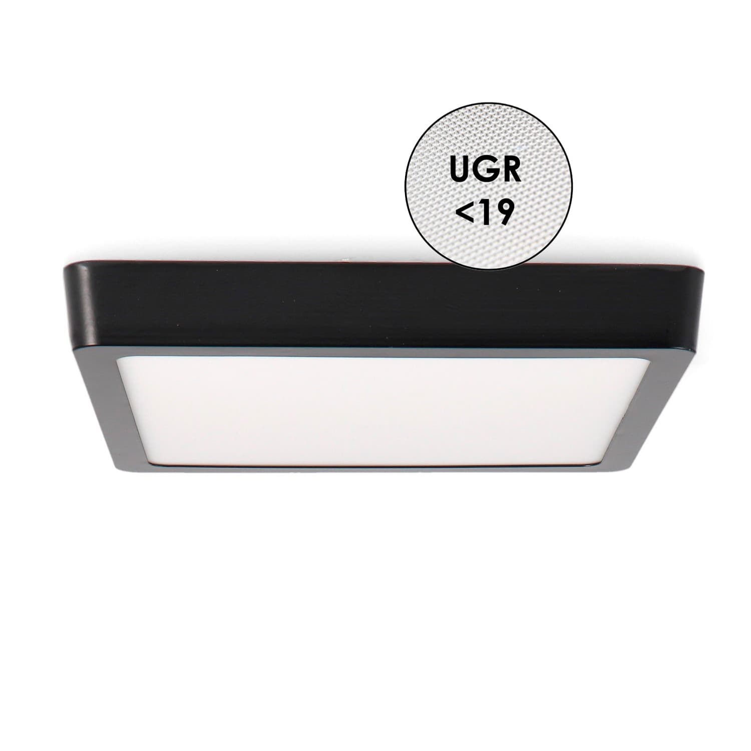 Panel de Superficie Negro Cuadrado 20W Cct