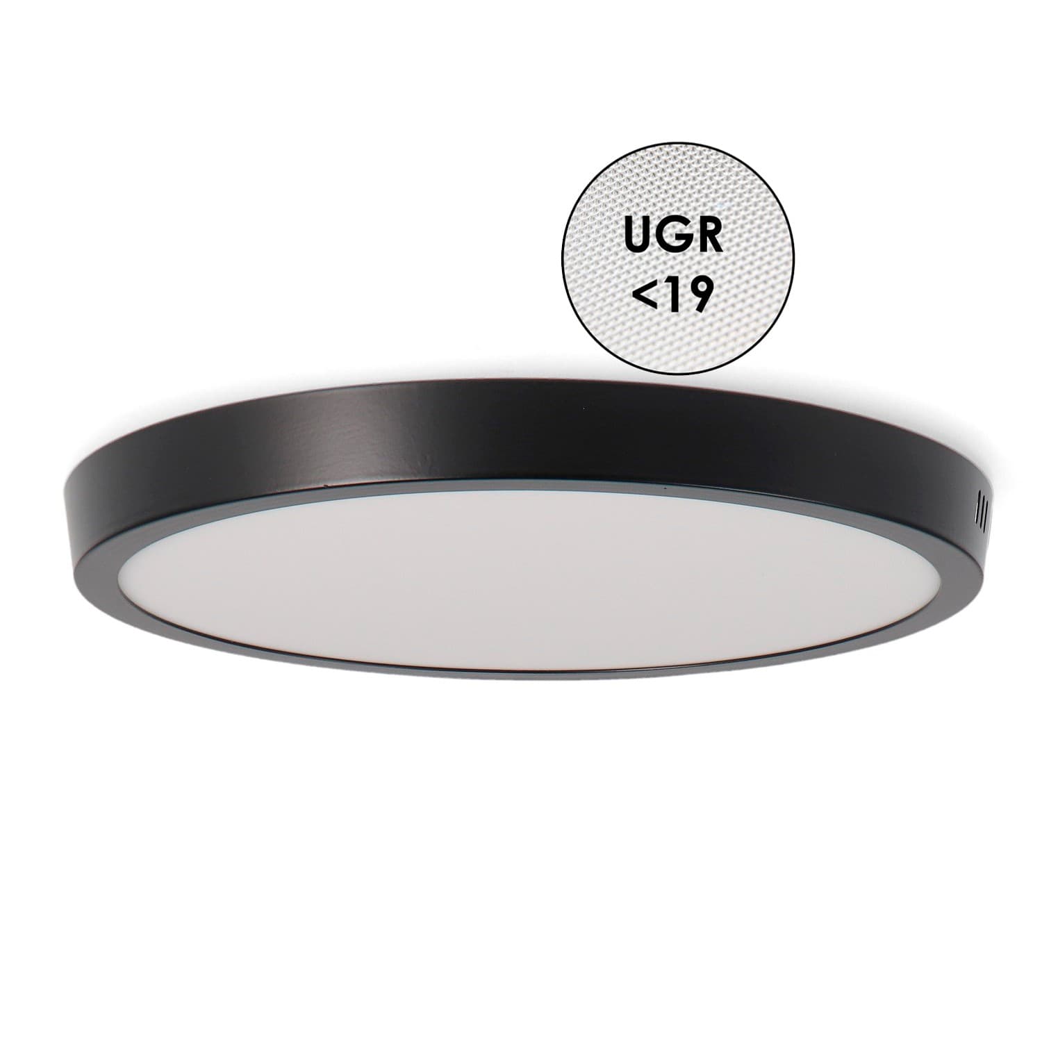 Panel de Superficie Negro Circular 25W Cct