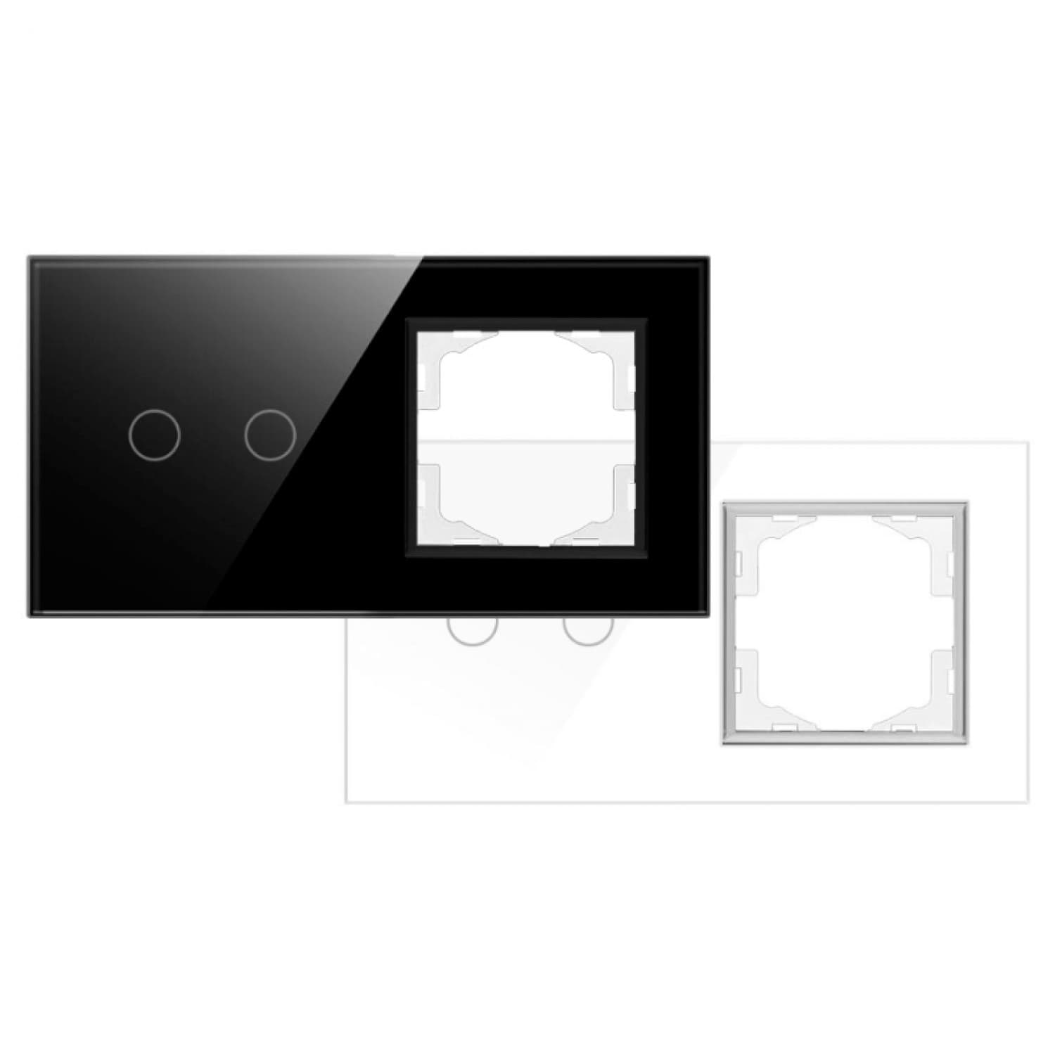 Interruptor Táctil Doble Con Marco Individual - Dsc