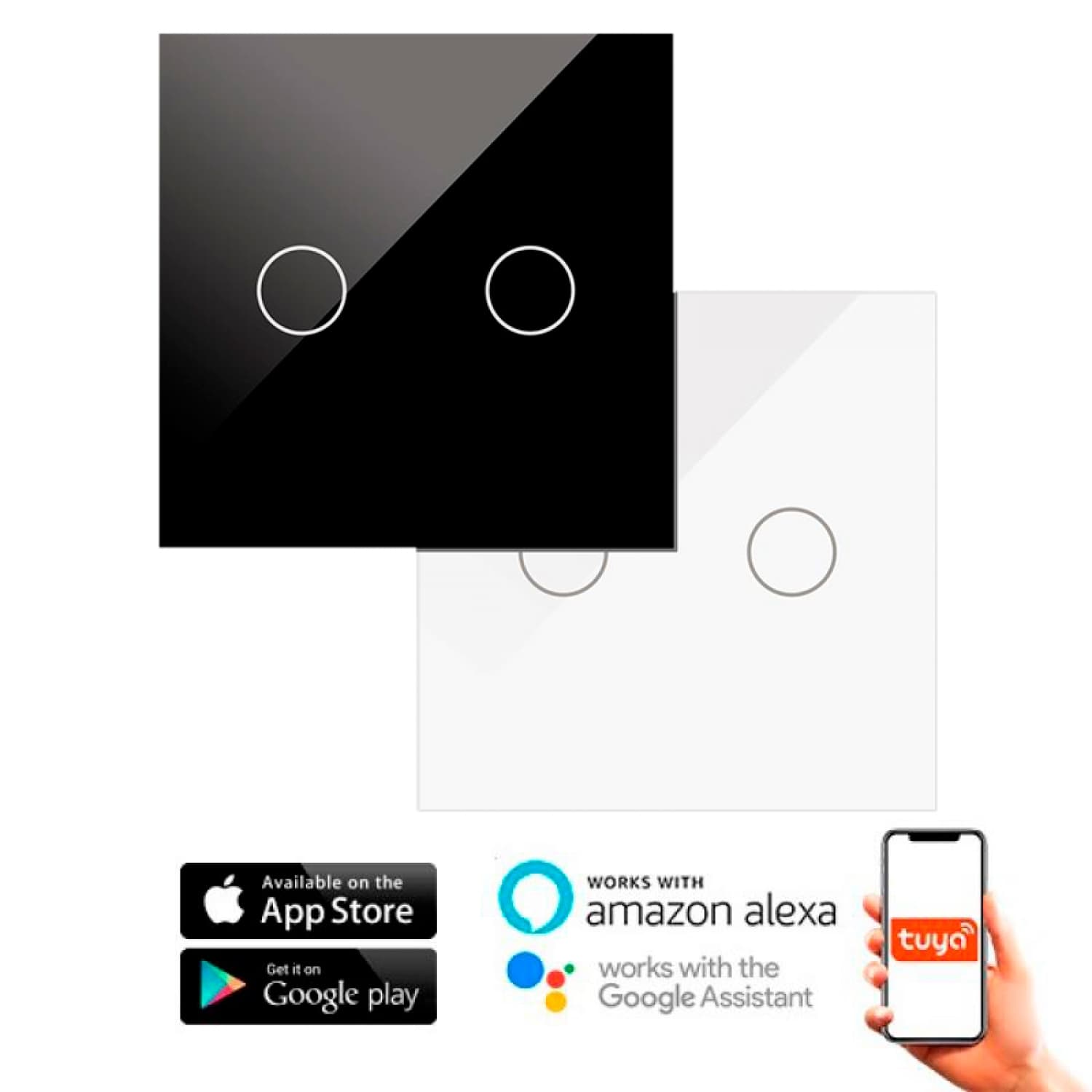 Interruptor Táctil Doble Con Wifi - Dsc